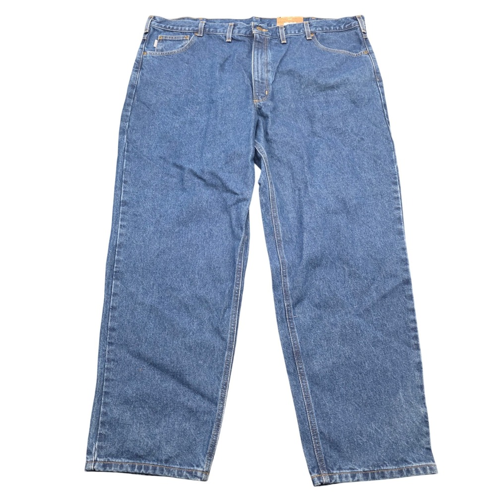 Carhartt B17 DST Relaxed Fit Tapered Leg Jeans Mens 46x30 Blue Denim Workwear